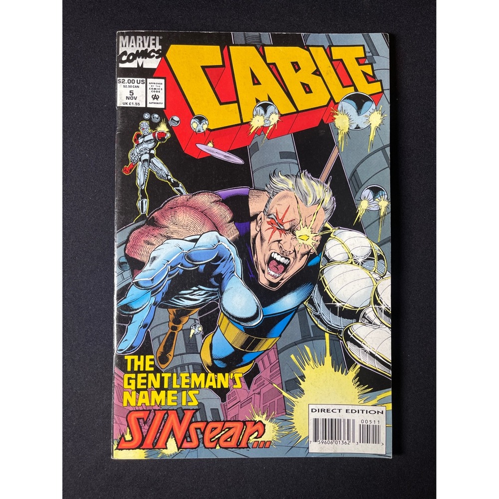 Marvel Comics Cable 1 Direct Edition 1993 Comic Book Featuring Sinsear